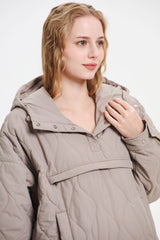 Hooded Water-Repellent Oversize Padded Tops Coat