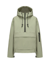 STM-TEX Waterproof Oversized Fall Hoodie Coat Warm Half Zip Rain Jacket