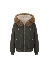 WarmCore™ Faux Fur Lined Water Repellent Bomber Jacket
