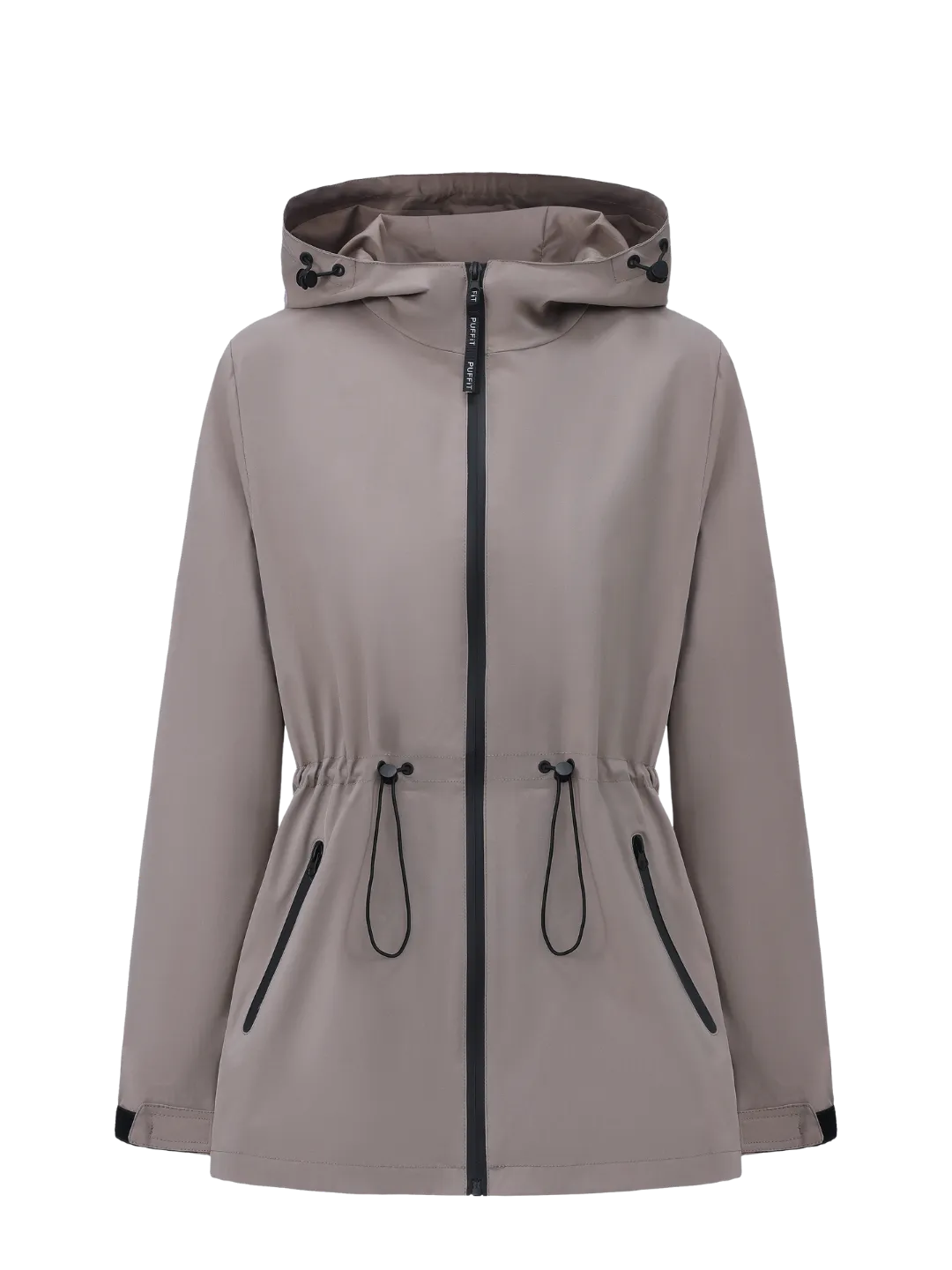 STM-TEX™  Waterproof Lightweight Hoodie Jacket Women's Warm Fall Full Zip Rain Coat Adjustable Waist