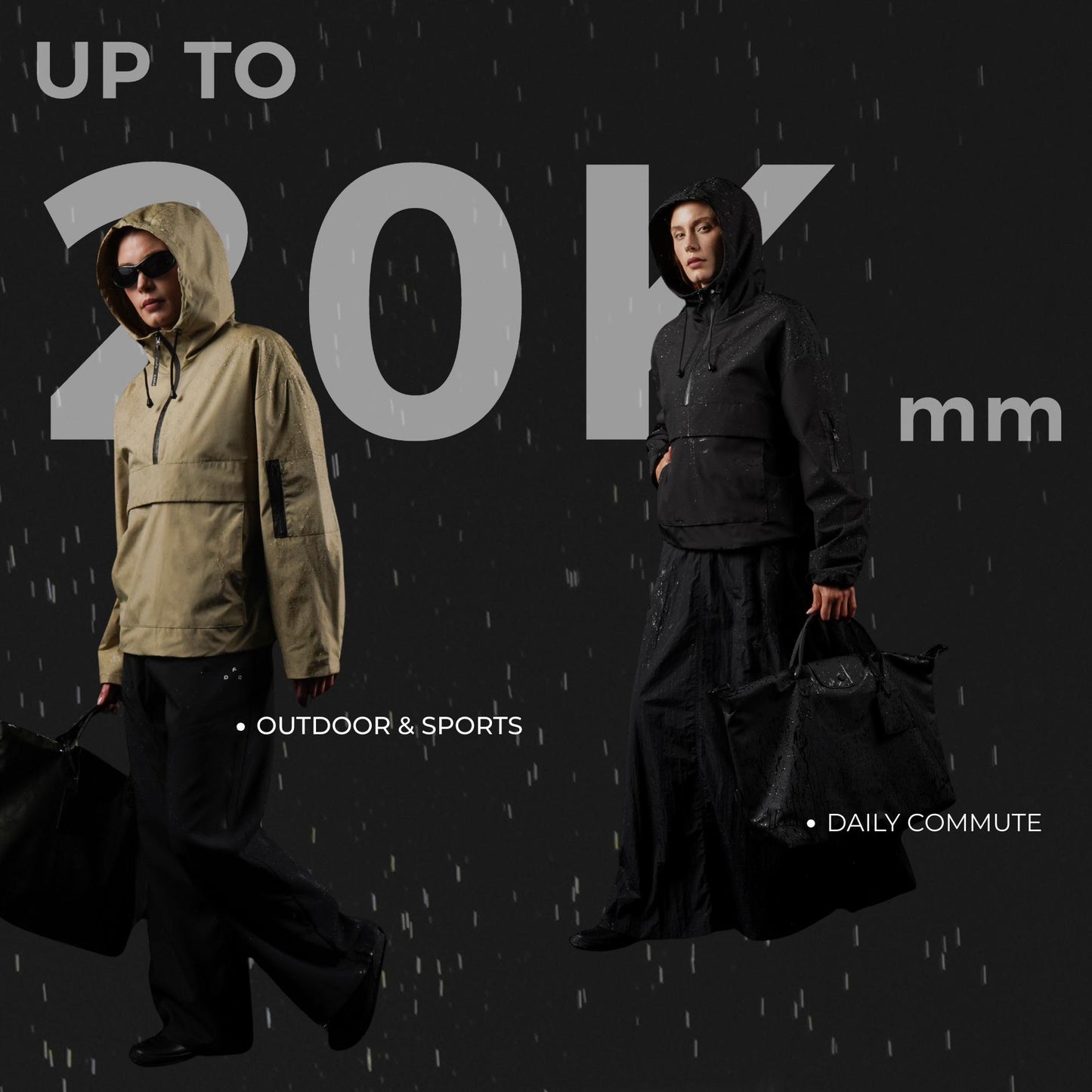 STM-TEX™  Leopard Oversized Rain Hoodie