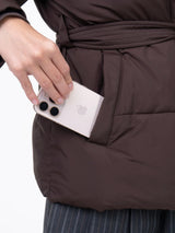 WarmCore™ Premium Elegant Detachable Faux Fur Collar Puffer With Belt