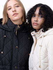 Lightweight Warm Quilted Jacket with a Cinched Waist