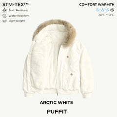 STM-TEX Faux Fur Lined Waterproof Bomber Jacket