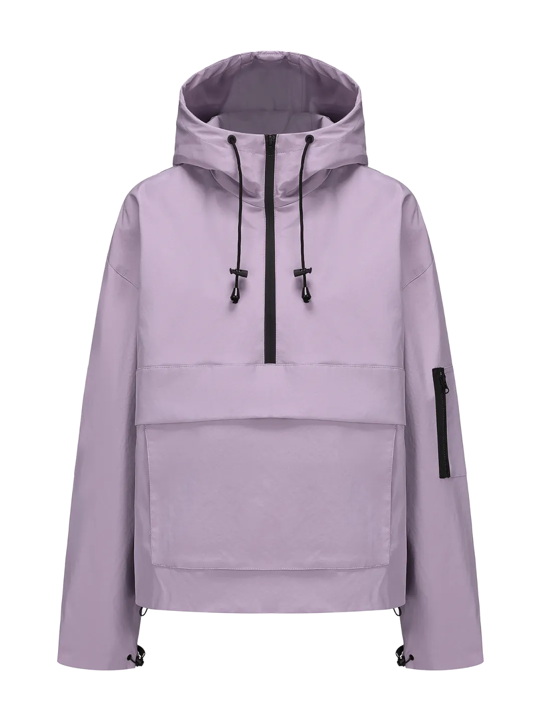 STM-TEX Waterproof Oversized Fall Hoodie Coat Warm Half Zip Rain Jacket