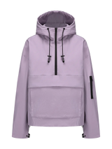 STM-TEX Waterproof Oversized Fall Hoodie Coat Warm Half Zip Rain Jacket