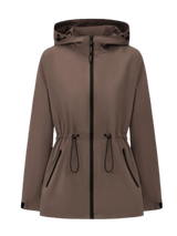 STM-TEX™  Waterproof Lightweight Hoodie Jacket Women's Warm Fall Full Zip Rain Coat Adjustable Waist