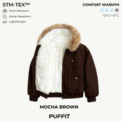 STM-TEX Faux Fur Lined Waterproof Bomber Jacket