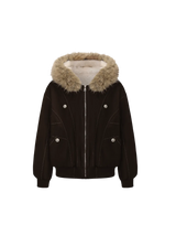 WarmCore™ Faux Fur Lined Water Repellent Bomber Jacket