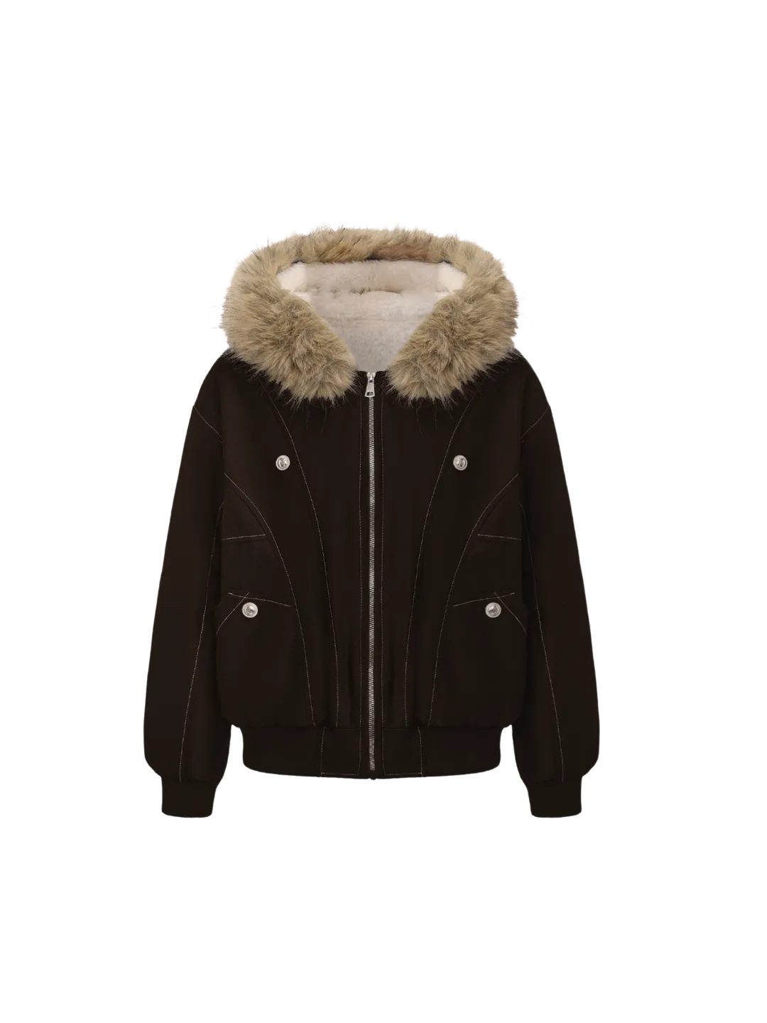 WarmCore™ Faux Fur Lined Water Repellent Bomber Jacket