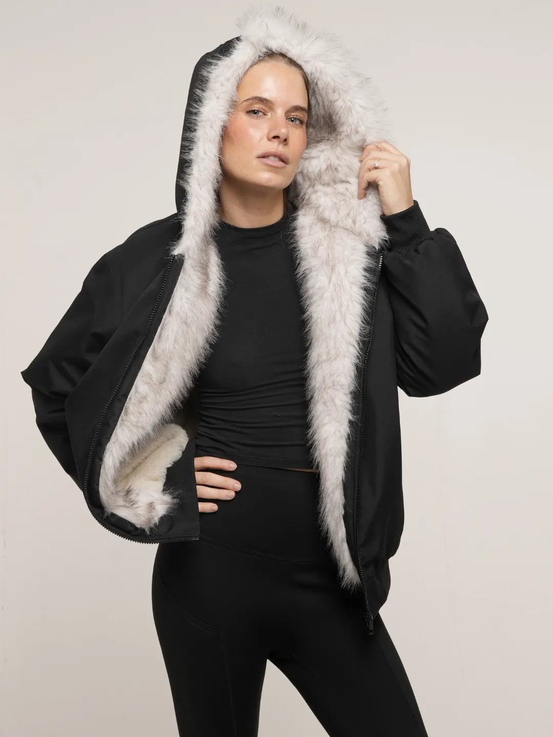 WarmCore™ STM-TEX Faux Fur Lined Waterproof Bomber Parka