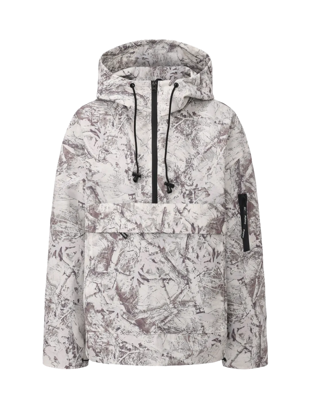 STM-TEX Waterproof Oversized Fall Hoodie Coat Warm Half Zip Rain Jacket