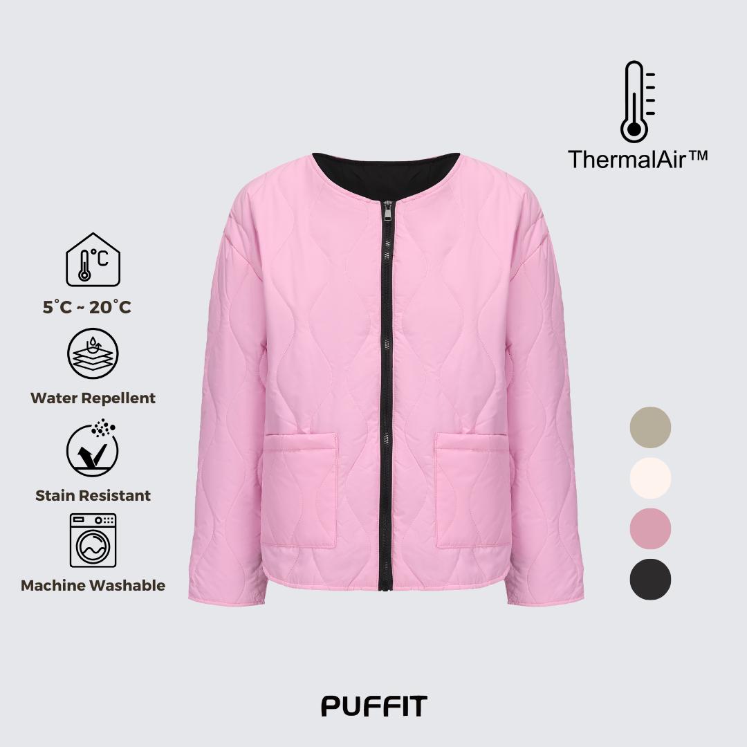 Women's Thin Round Neck Quilted Comfort Jacket