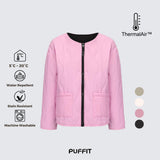Women's Thin Round Neck Quilted Comfort Jacket