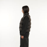 WarmCore™ Premium Women's Solid Drawstring Pocket Zip Up Puffer Gilet Vest