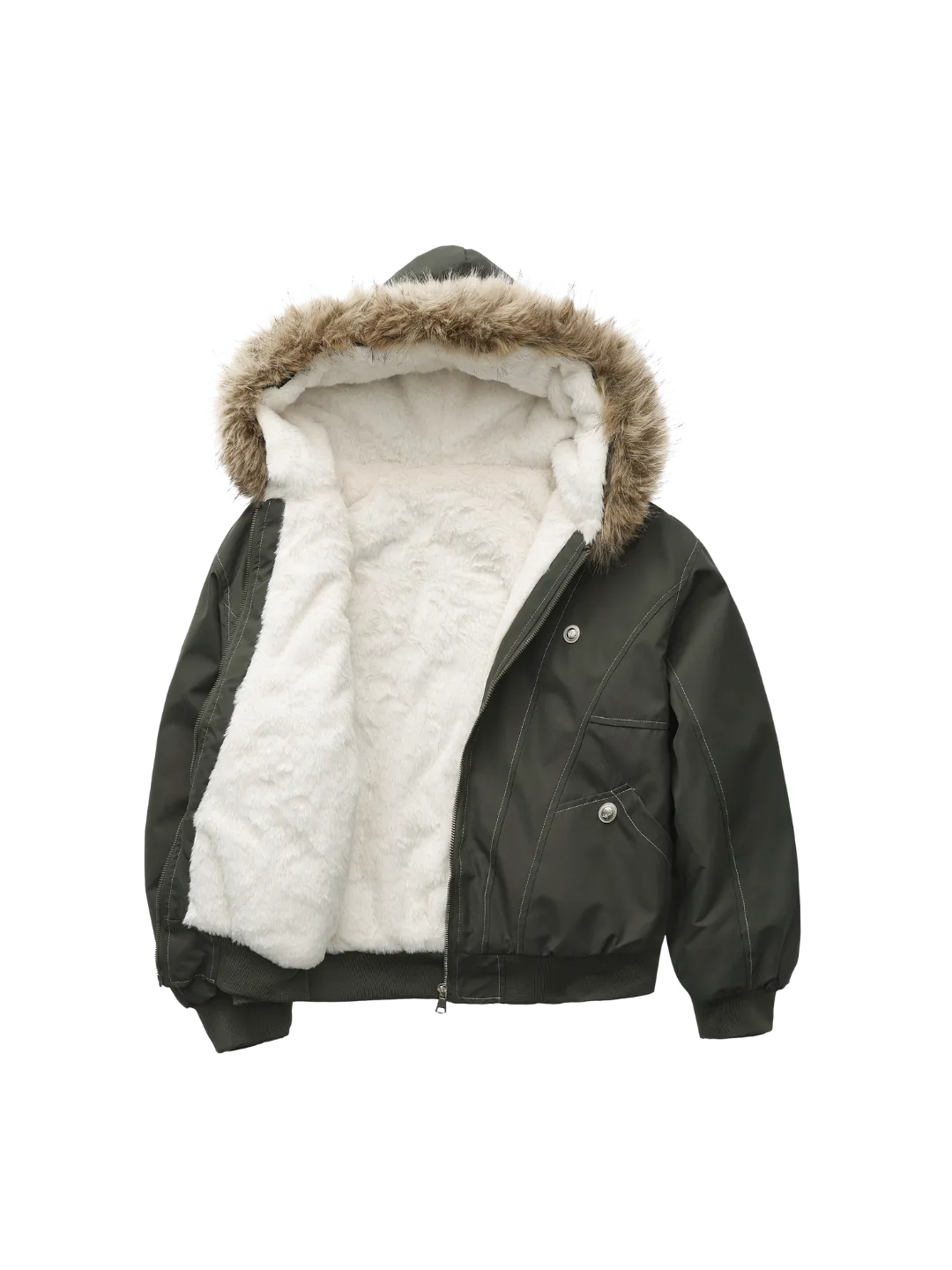 WarmCore™ Faux Fur Lined Water Repellent Bomber Jacket
