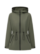 STM-TEX™  Waterproof Lightweight Hoodie Jacket Women's Warm Fall Full Zip Rain Coat Adjustable Waist