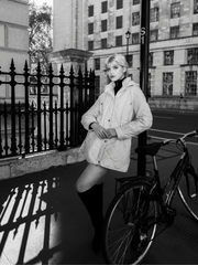 Lightweight Warm Quilted Jacket with a Cinched Waist