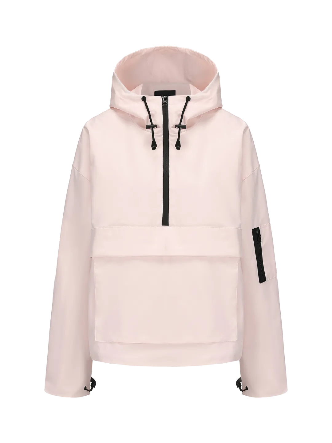 STM-TEX Waterproof Oversized Fall Hoodie Coat Warm Half Zip Rain Jacket