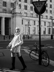 Lightweight Warm Quilted Jacket with a Cinched Waist