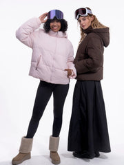 WarmCore Premium Short Puffer Jackets with Removable Hood