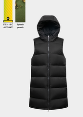 Winter Warmer Slim Long Puffer Gilet Splashproof