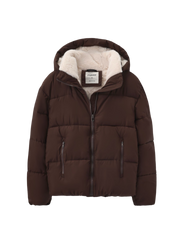 WarmCore Premium Short Puffer Jackets with Removable Hood