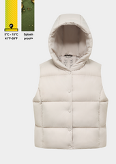 Winter Warmer  Hooded Puffer Gilet Splashproof