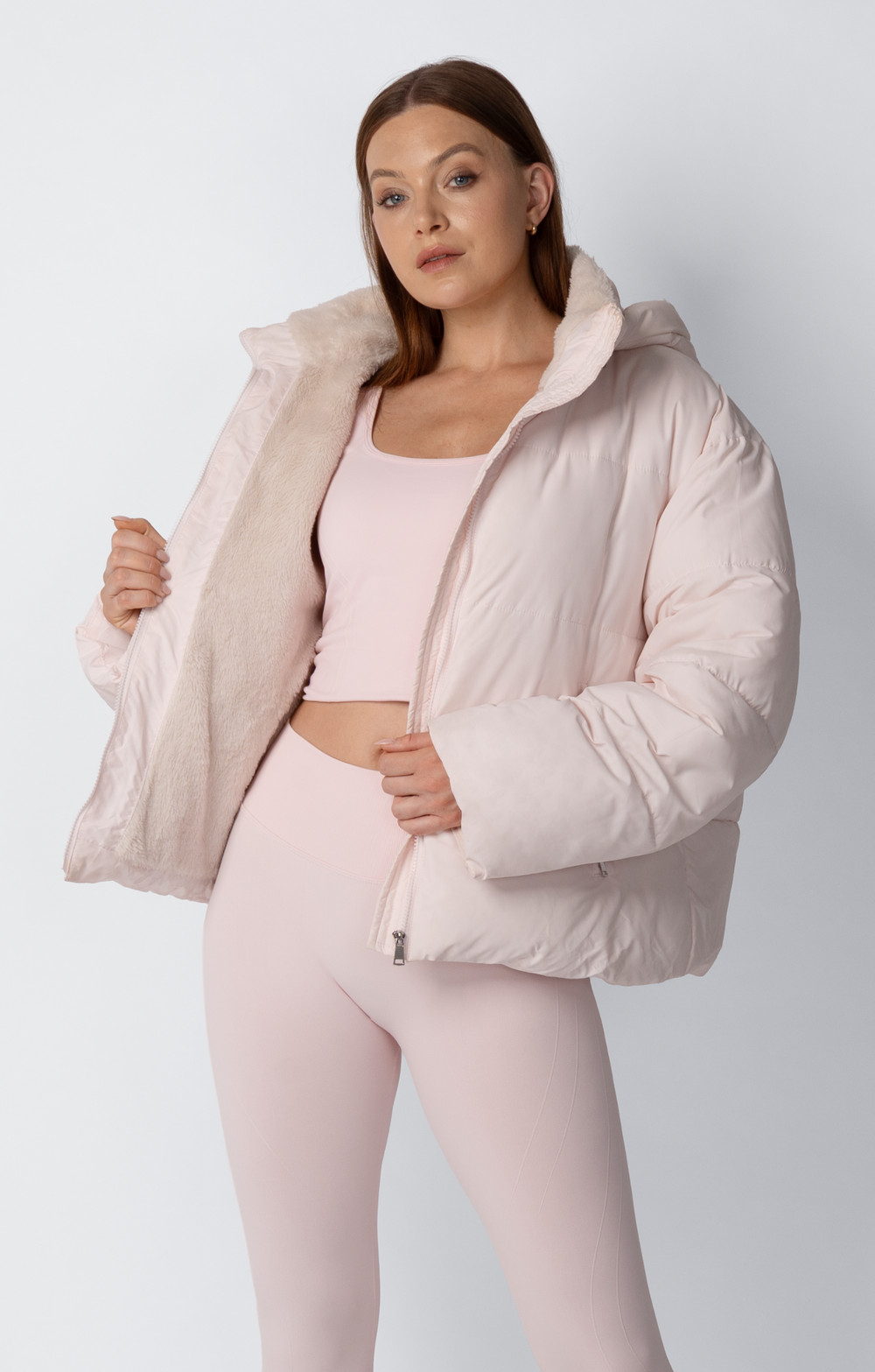 FAUX FUR PUFFER