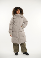 Plus Classic Hooded Long Puffer Coat Splashproof