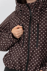 STM-TEX™ One Size Brown Dot Short Oversized Rain Jacket