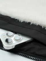 WarmCore™ Klassische lange Steppjacke mit Kapuze, gefüttert mit Kunstfell
