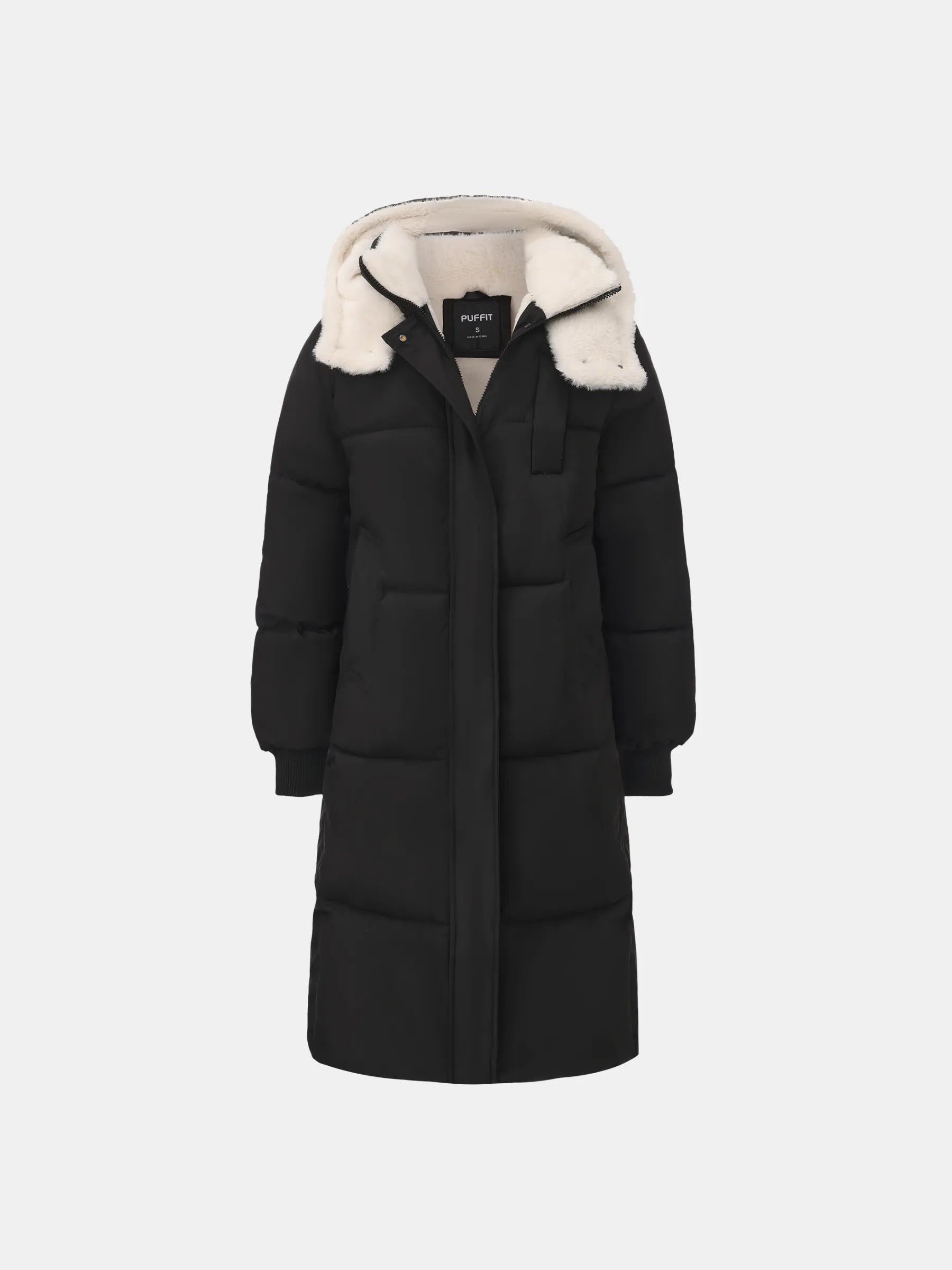 Chaqueta acolchada larga clásica con forro de piel sintética WarmCore™