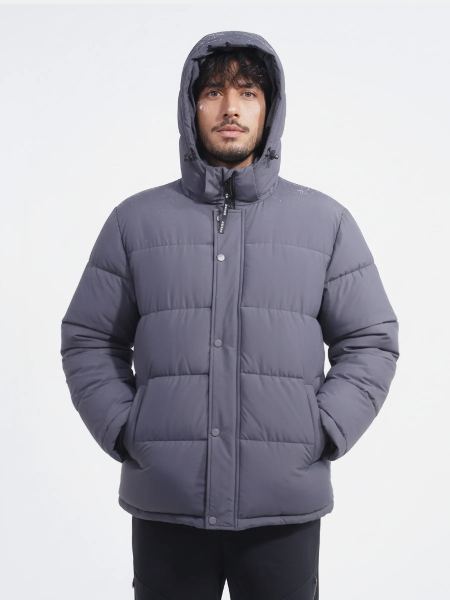WarmCore™ Men's Detachable-Hooded Puffer Jacket