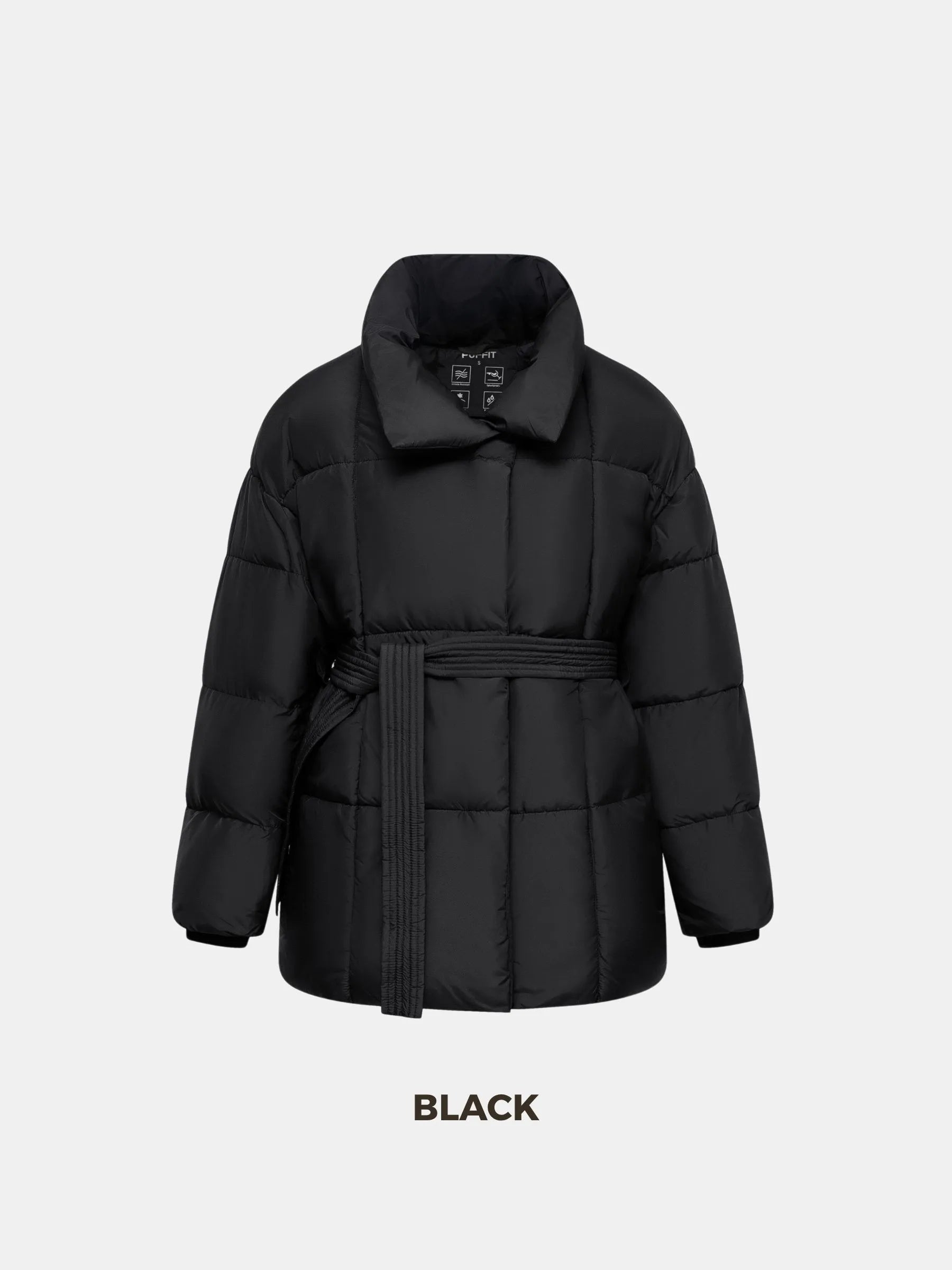WarmCore Premium Mid Length Belted Puffer Jacket Women Casual Coat