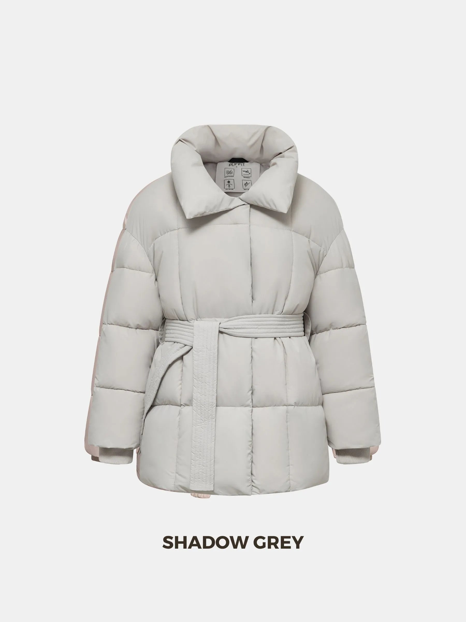 WarmCore Premium Mid Length Belted Puffer Jacket Women Casual Coat