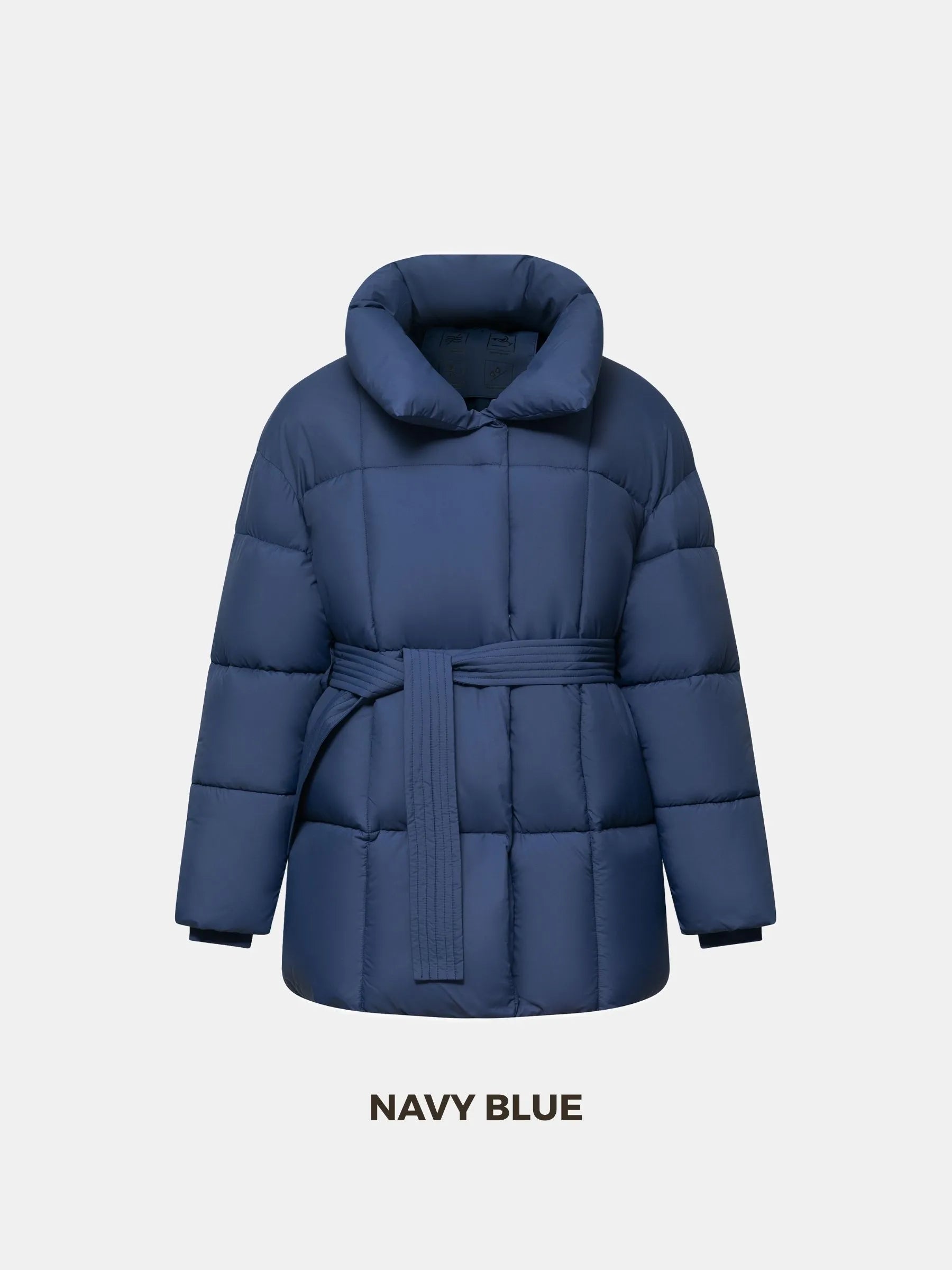 WarmCore Premium Mid Length Belted Puffer Jacket Women Casual Coat
