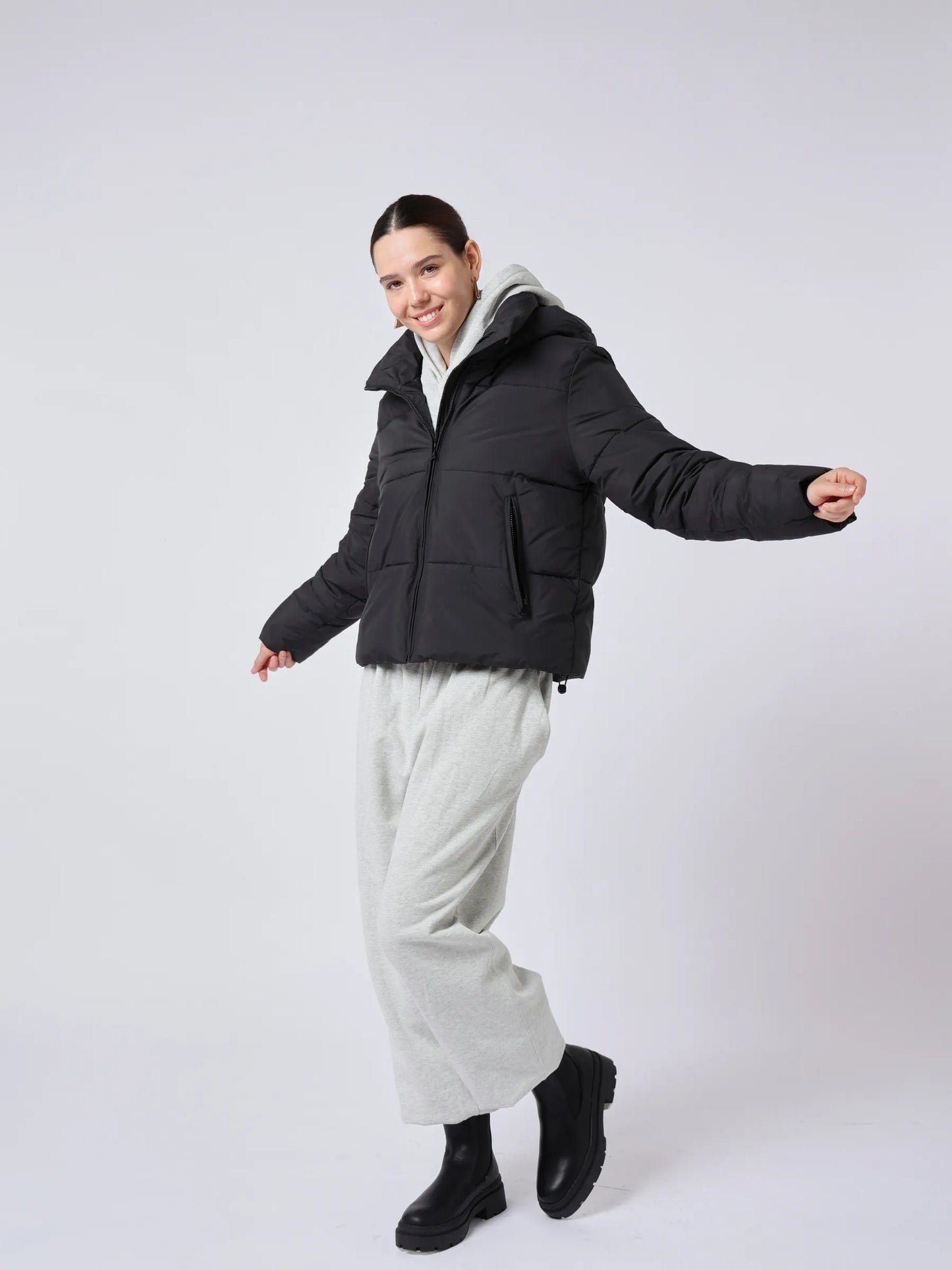 WarmCore™ Classic Short Detachable Hooded Puffer Jacket