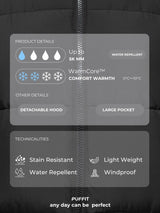 WarmCore™ Classic Short Detachable Hooded Puffer Jacket