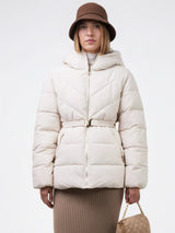 WarmCore™ Gold-tone Belted Puffer Jacket