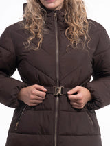 WarmCore™ Gold-tone Belted Puffer Jacket