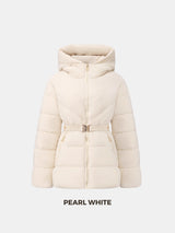 WarmCore™ Gold-tone Belted Puffer Jacket