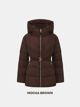 WarmCore™ Gold-tone Belted Puffer Jacket