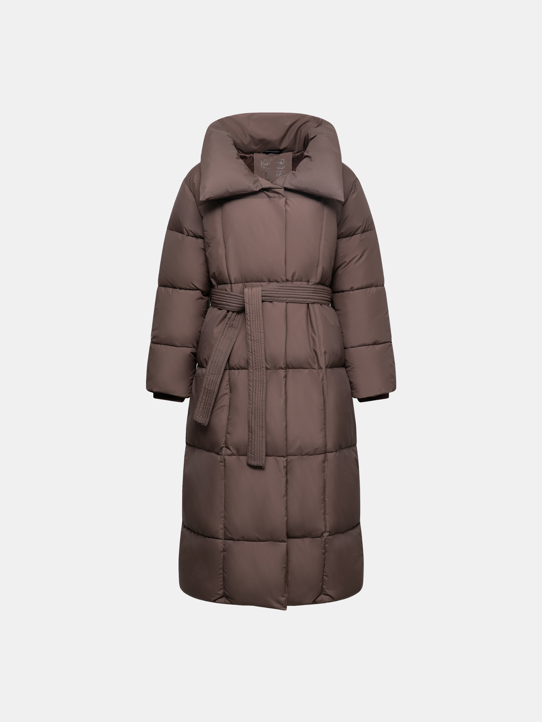 WarmCore™ Extra Long Belted Puffer Jacket
