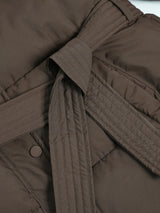 WarmCore™ Premium Elegant Detachable Faux Fur Collar Puffer With Belt
