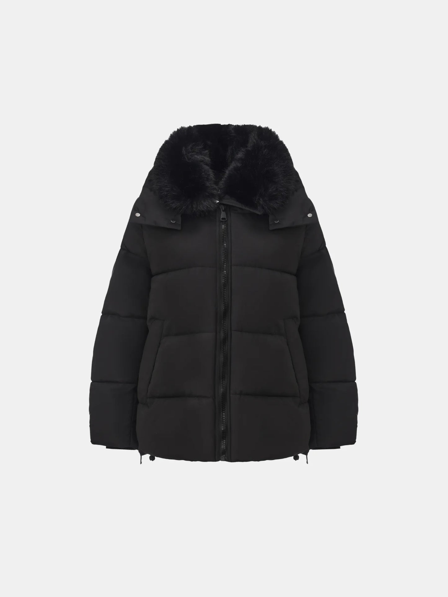 WarmCore™ Detachable Faux Fur Collar Hooded Puffer