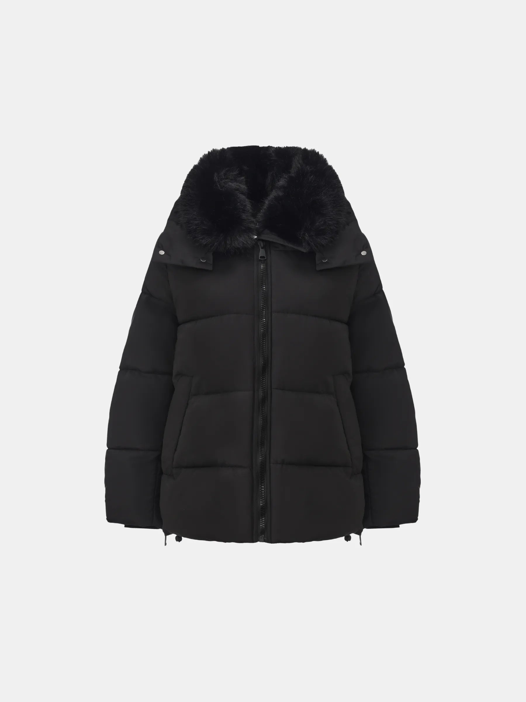 WarmCore™ Detachable Faux Fur Collar Hooded Puffer