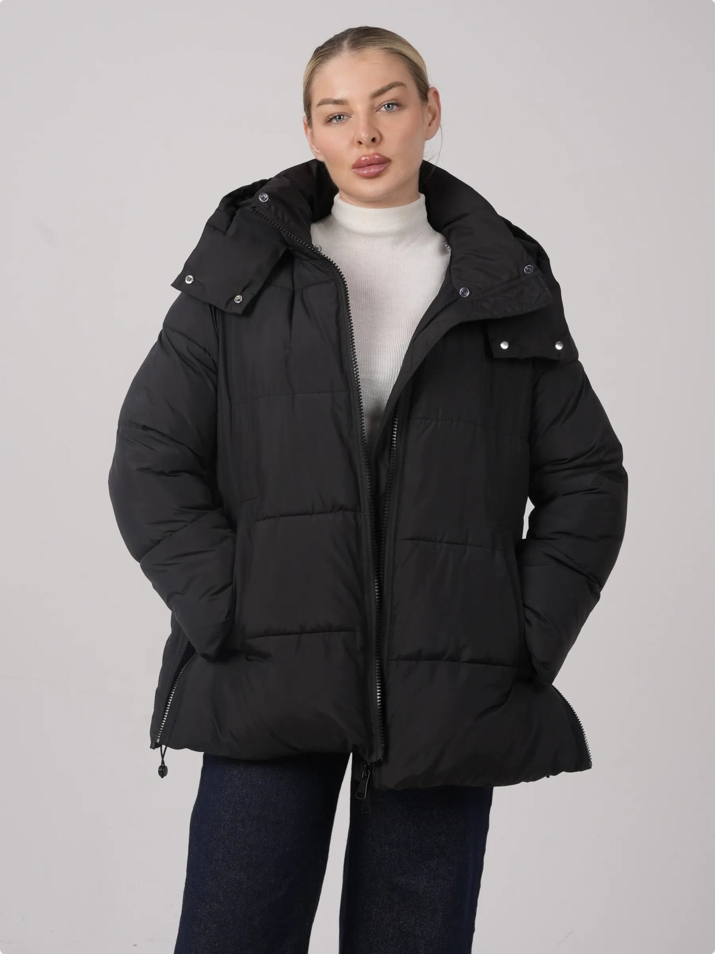 WarmCore™ Detachable Faux Fur Collar Hooded Puffer