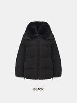 WarmCore™ Detachable Faux Fur Collar Hooded Puffer