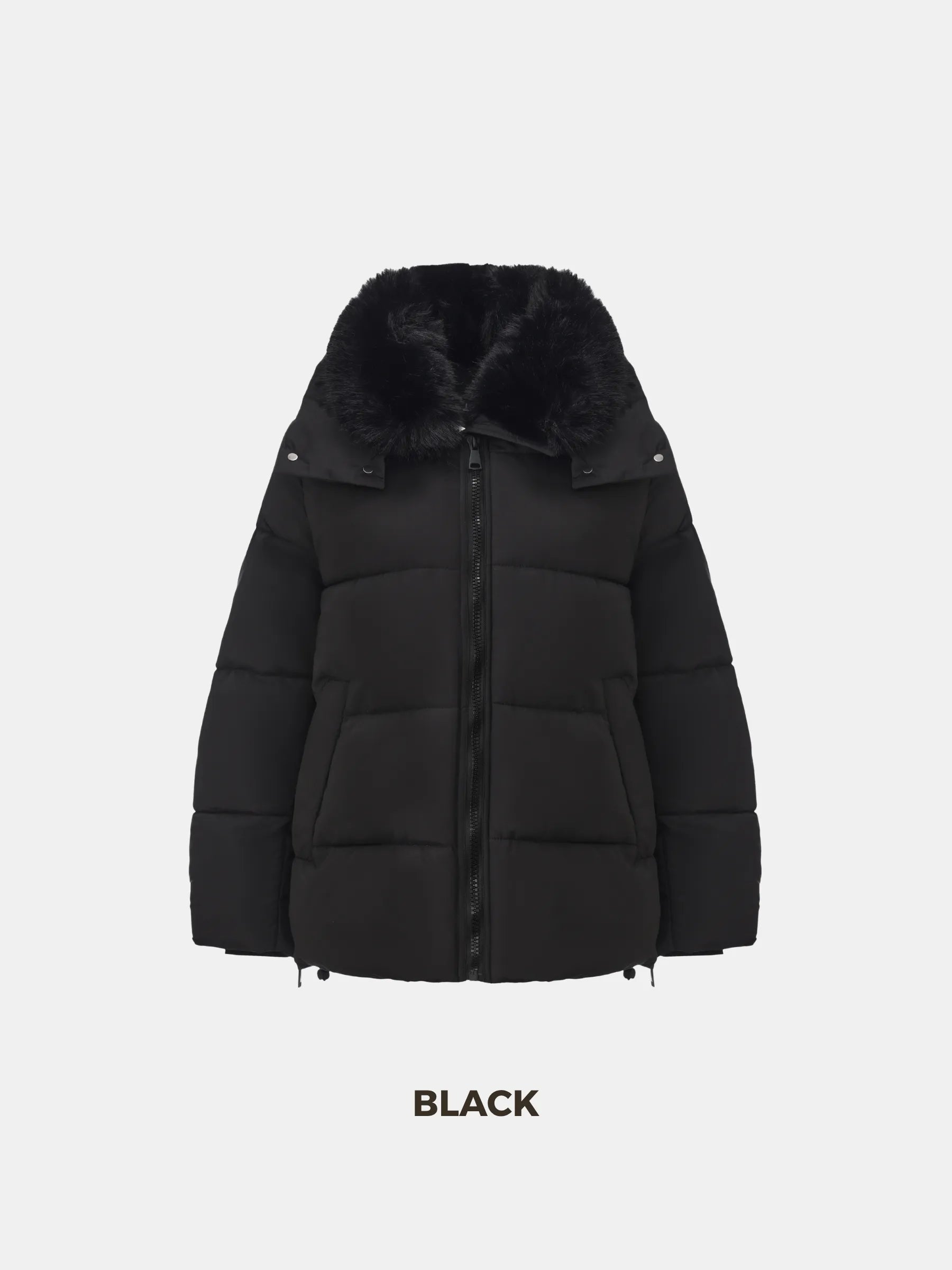 WarmCore™ Detachable Faux Fur Collar Hooded Puffer
